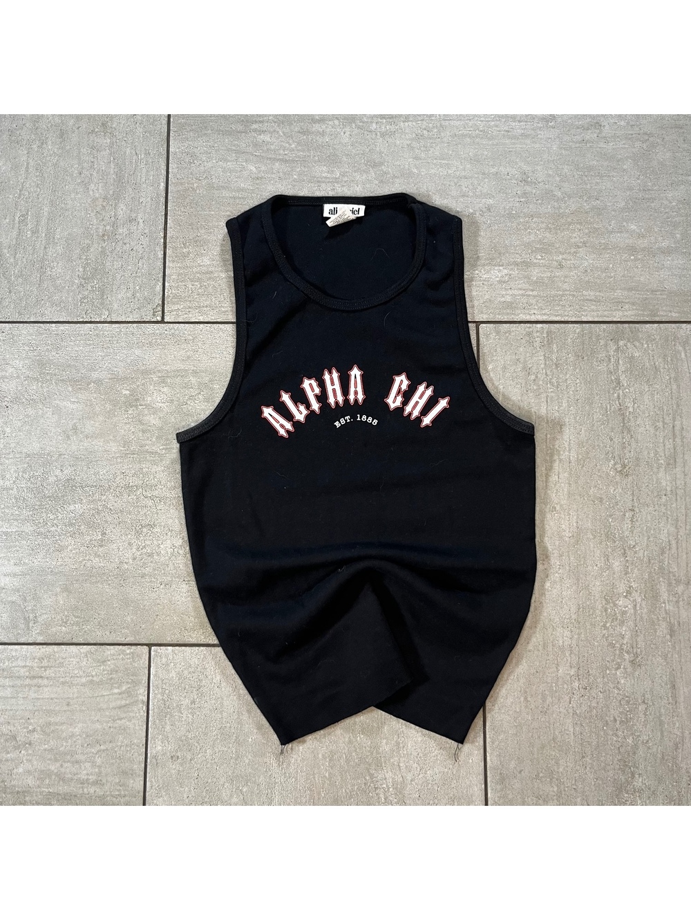 ali & ariel Alpha Chi Sleeveless Tank Top Small